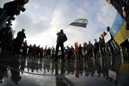 Demo gegen Putin in Berlin