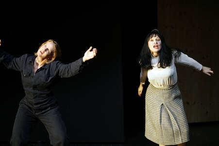 Theaterprobe 'Die stillen Trabanten' in Berlin