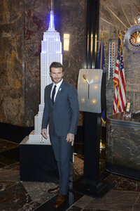 Empire State Building Lighting Ceremony mit David Beckham in New York
