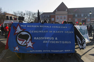 Gegen Demo zur Neonazi Demonstration, Frankfurt/Oder