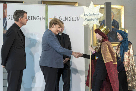 Angela Merkel empfängt die Sternsinger in Berlin