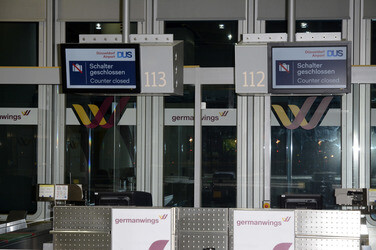 Flughafen Düsseldorf nach Flugzeugunglück