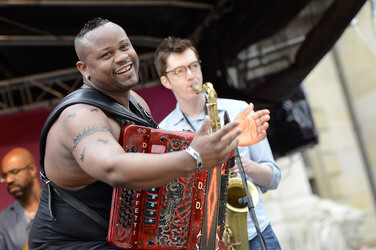 Jazzfestival an Himmelfahrt auf dem Trammplatz in Hannover