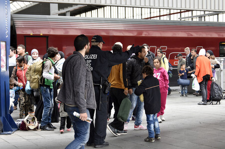 Ankunft der Flüchtlinge am Hauptbahnhof München