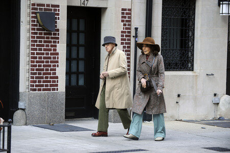 Woody Allen bei Dreharbeiten in New York