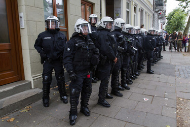 Hausbesetzer-Demo auf St. Pauli, Hamburg