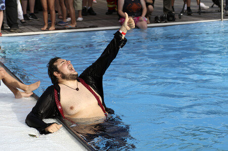 Wassersprung-Show 'Sprung meines Lebens' in Halle