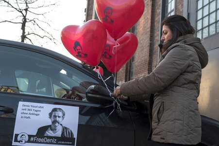 Autokorso für die Freilassung von Deniz Yücel in Berlin