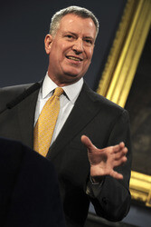 Bill de Blasio Pressekonferenz, New York