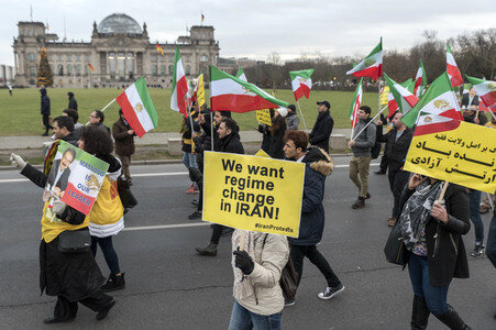 Proteste gegen die iranische Regierung in Berlin