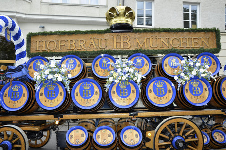Wiesn-Einzug der Festwirte und Brauereien in München