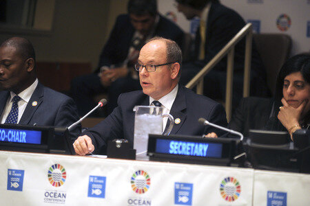 Fürst Albert II. von Monaco bei der UN Ocean Conference in New York