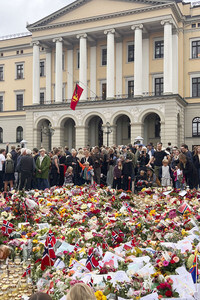 Trauer nach dem Tod von König Harald V. von Norwegen in Oslo