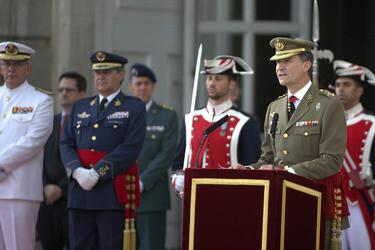 König Felipe empfängt die Armee und die Guardia Civil, Madrid