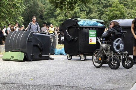 '#BlockG20 – colour the red zone!' Demonstration in Hamburg