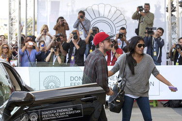 Ankunft von Josh Hutcherson auf dem San Sebastian Film Festival 2014