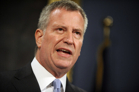 Bill de Blasio Pressekonferenz  in New York