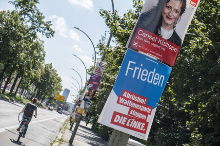 Bundestagswahlkampf-Plakate in Berlin