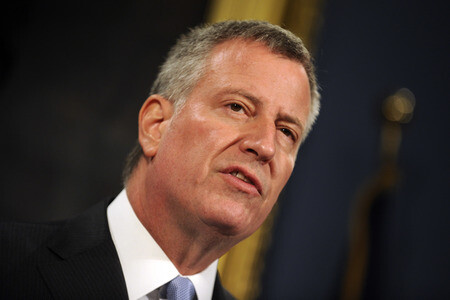 Bill de Blasio Pressekonferenz  in New York