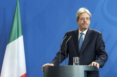 Pressekonferenz mit Angla Merkel und Paolo Gentiloni in Berlin