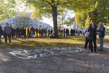 Demos an geplantem Flüchtlingsheim, Berlin
