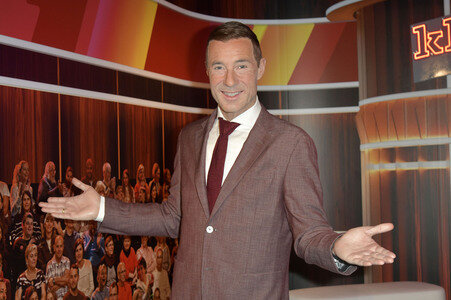 Kai Pflaume bei der Präsentaion seiner Wachsfigur in Berlin