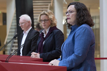 Pressekonferenz der SPD in Berlin
