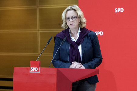 Pressekonferenz der SPD in Berlin