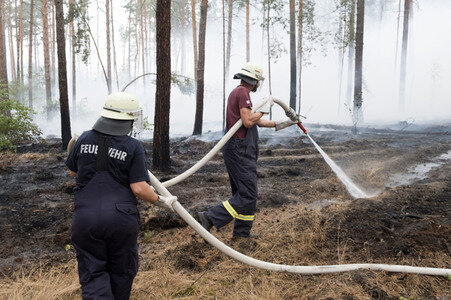 Waldbrandbekämpfung bei Treuenbrietzen