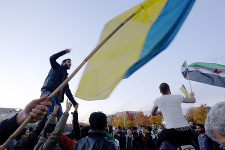Demo gegen Putin in Berlin