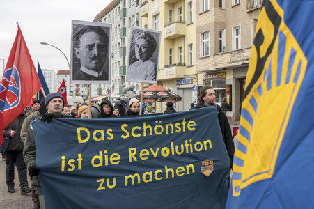 99. Jahrestag der Ermordung von Rosa Luxemburg und Karl Liebknecht in Berlin