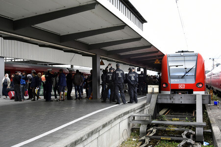 Ankunft der Flüchtlinge am Hauptbahnhof München