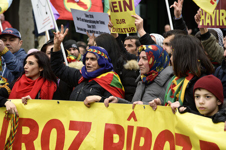 Kurden-Demonstration in Frankfurt