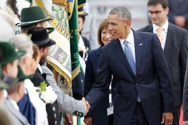 Ankunft von Präsident Barack Obama in München
