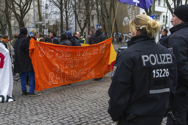 Demo gegen die Zwangsräumung der Beermannstraße sowie den Ausbau der A100, Berlin