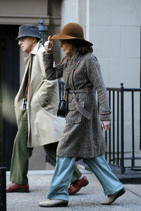 Woody Allen bei Dreharbeiten in New York