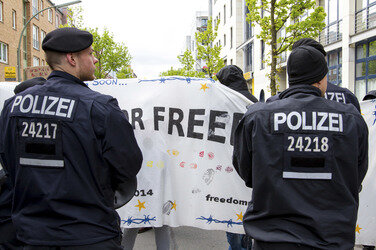 Demonstration am Oranienplatz, Berlin