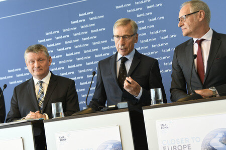 Presskonfernez zu EMA Bewerbung in Düsseldorf