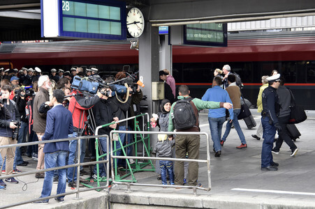 Ankunft der Flüchtlinge am Hauptbahnhof München