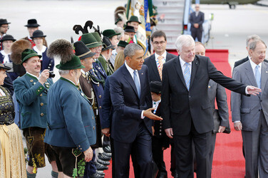 Ankunft von Präsident Barack Obama in München