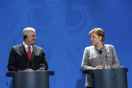 Pressekonferenz mit Angla Merkel und Binali Yildirim in Berlin