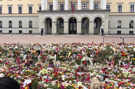 Trauer nach dem Tod von König Harald V. von Norwegen in Oslo