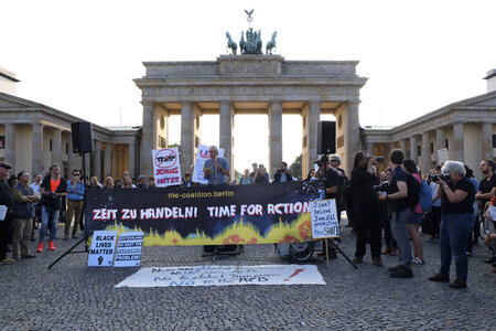 Solidaritästdemo 'Berlin stands with Charlottesville' in Berlin
