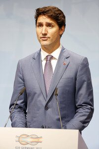 G20 Pressekonferenz von Justin Trudeau in Hamburg