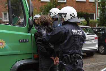 Hausbesetzer-Demo auf St. Pauli, Hamburg