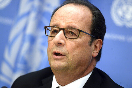 Pressekonferenz von Francois Hollande in New York