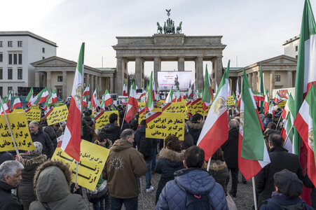 Proteste gegen die iranische Regierung in Berlin