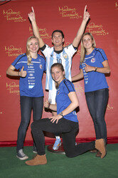 Enthüllung der Wachsfigur von Lionel Messi im Madame Tussauds Berlin