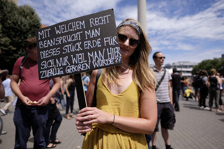 Demonstration für Seenotrettung auf dem Mittelmeer in Berlin