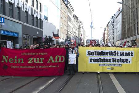 Demonstration 'Solidarität statt rechter Hetze' in Berlin